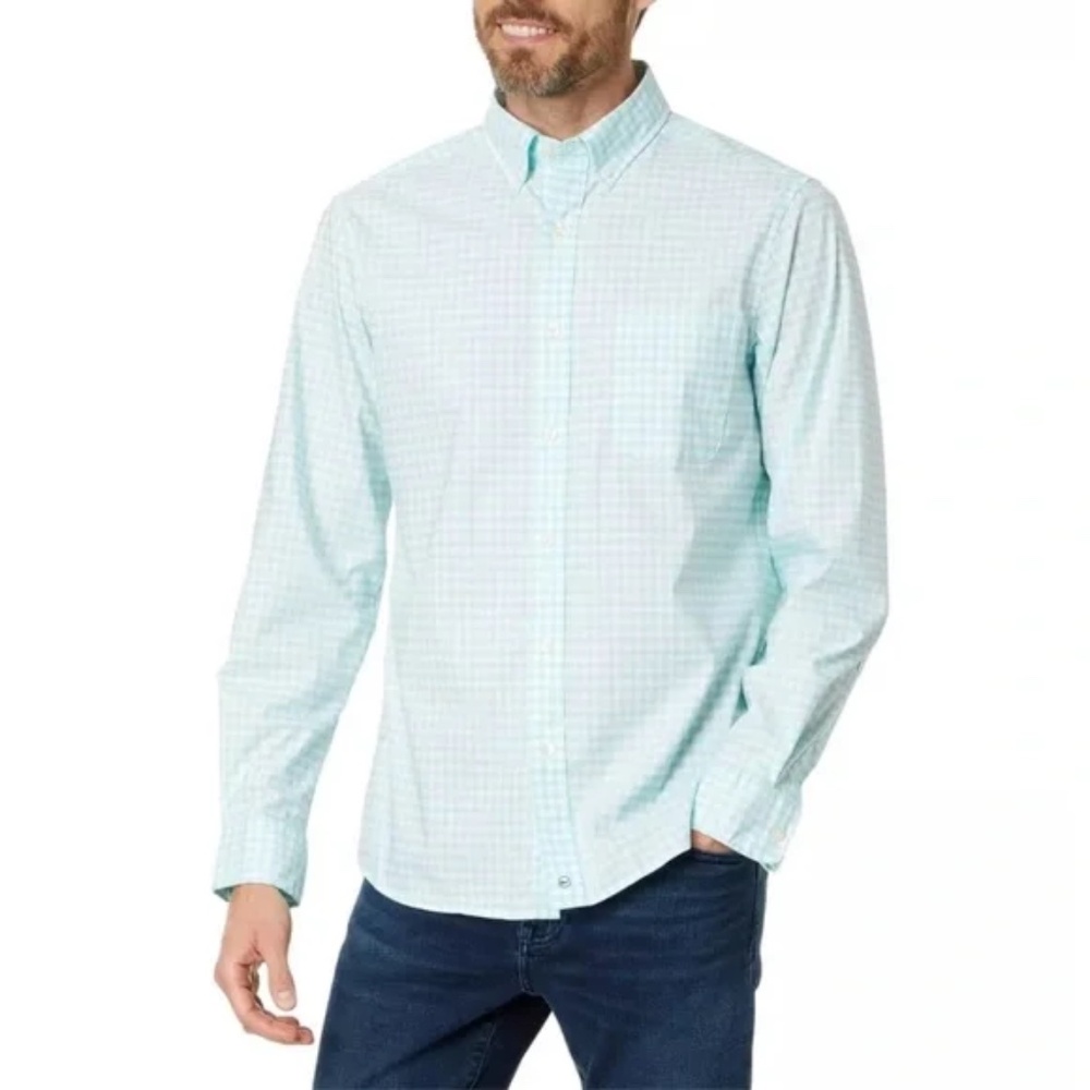 Vineyard Vines OTG On The Go Classic Fit Check Gingham Shirt New Size M